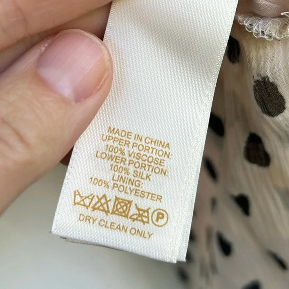 Kate Spade Leopard Dot Silk Blouse, BNWT, size Large - Picture 9 of 12